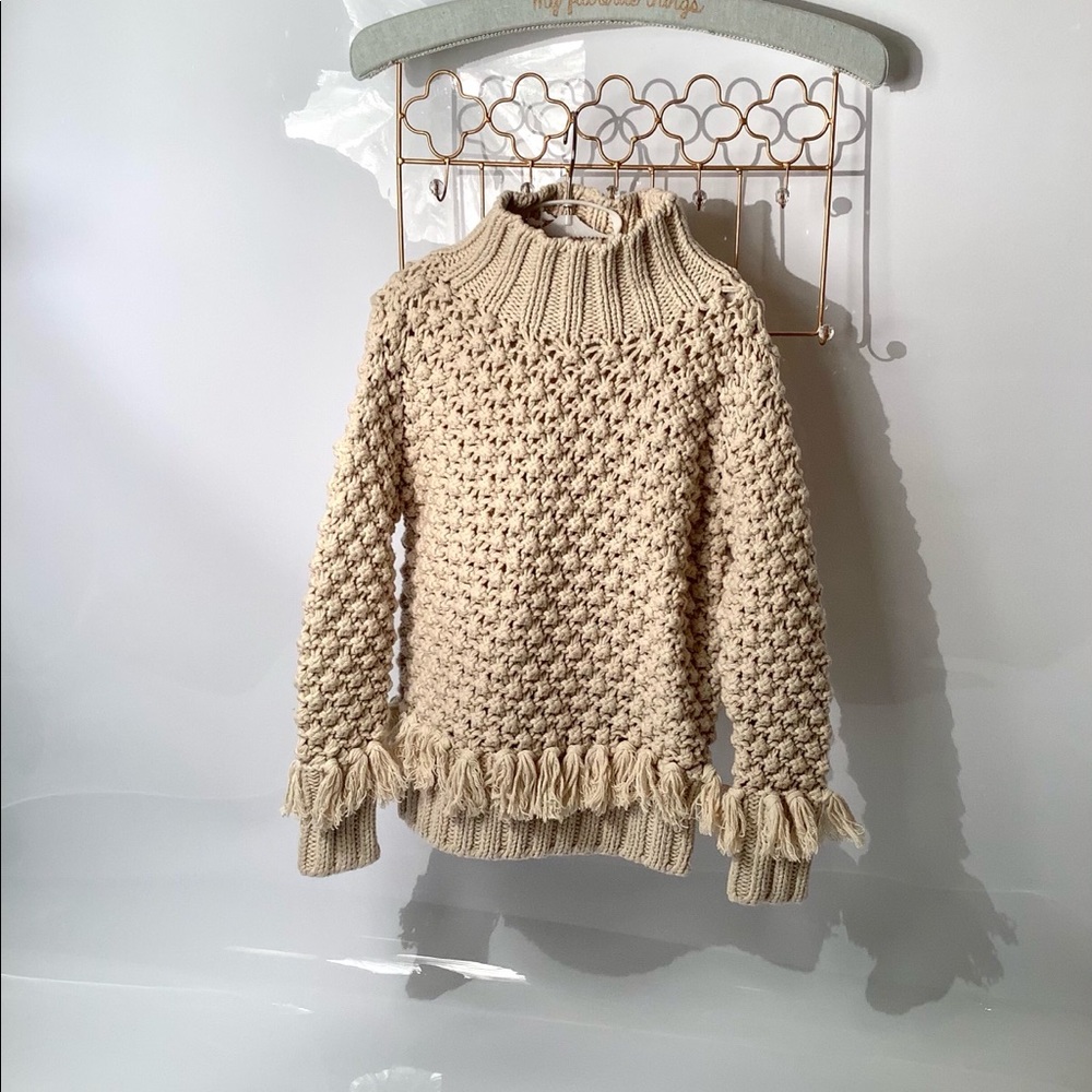 Cozy Cream Knit Sweater for Kids